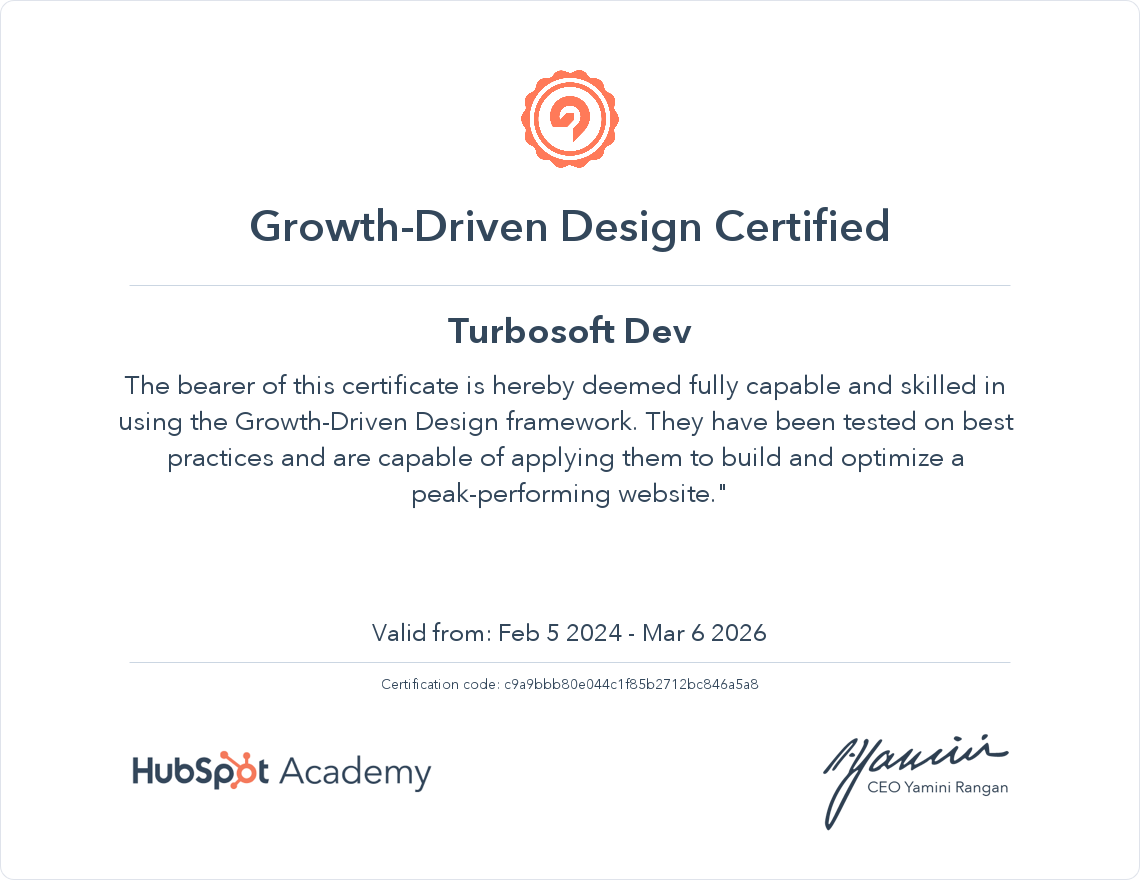 Growth Driven Design